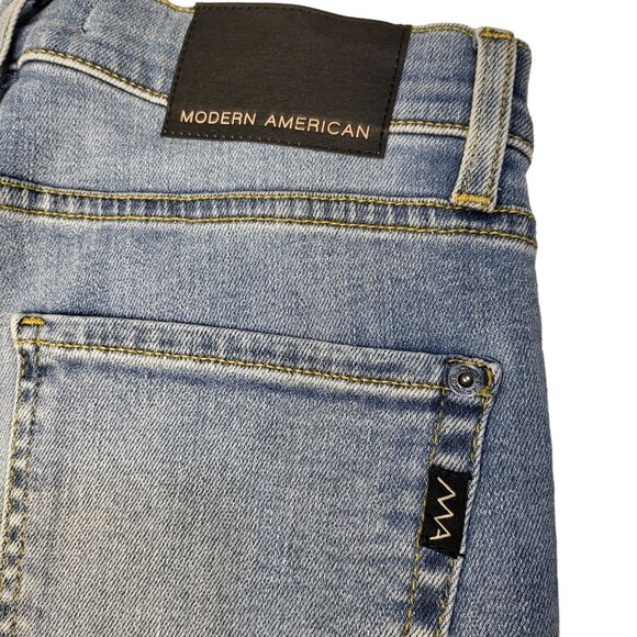 Modern American Women's 26 Flared Denim Jeans Cape Blue Style Emmy NWT MSRP $148 - Picture 11 of 12